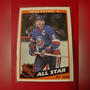 Denis Potvin 1984-85 Topps All-Star #162 New York Islanders Hockey Card